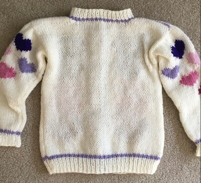 A kids Valentine cardigan in size 2T-10 - image3
